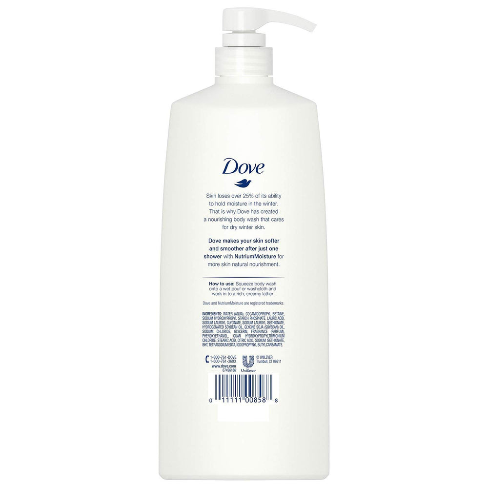 Dove Winter Care Body Wash creamy-lather, creating a rich, comforting shower experience.