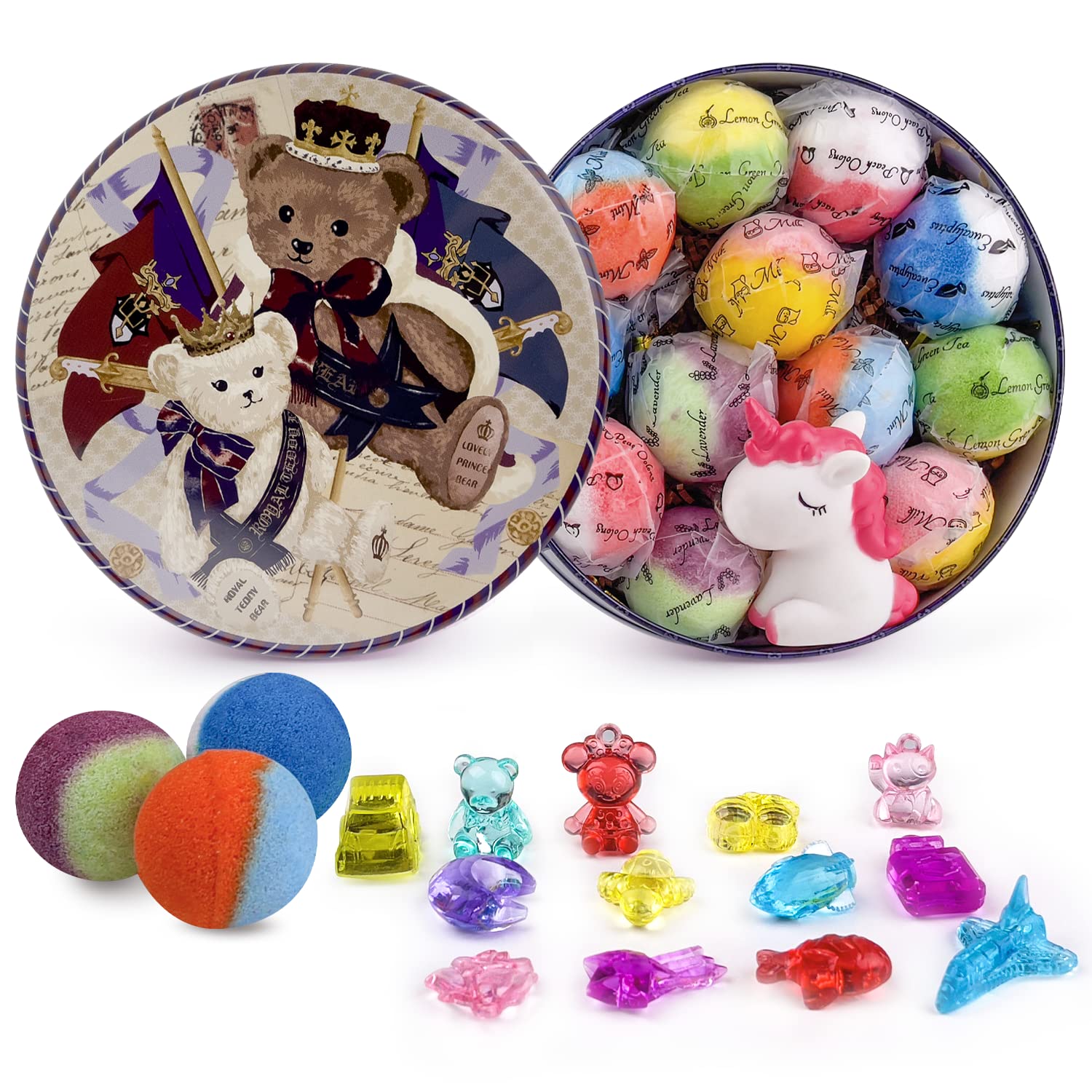 DOVIPE bath bombs reveal a surprise crystal toy inside, encouraging kids to enjoy bath time.