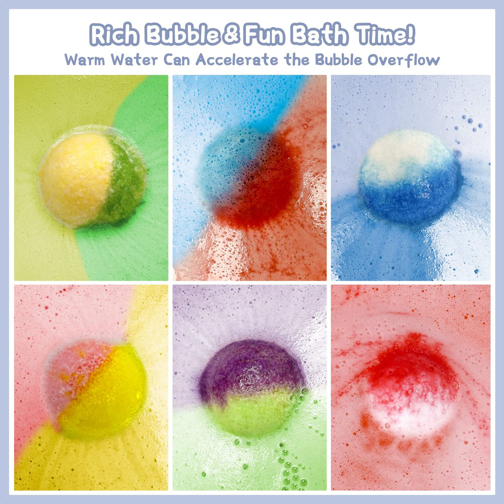 DOVIPE bath bombs with six scents provide variety for kids' baths.