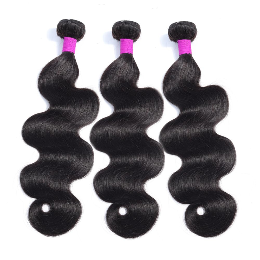 Dowstalgirl body wave bundles 18-inch close-up highlighting smooth, tangle-free feel for daily wear.