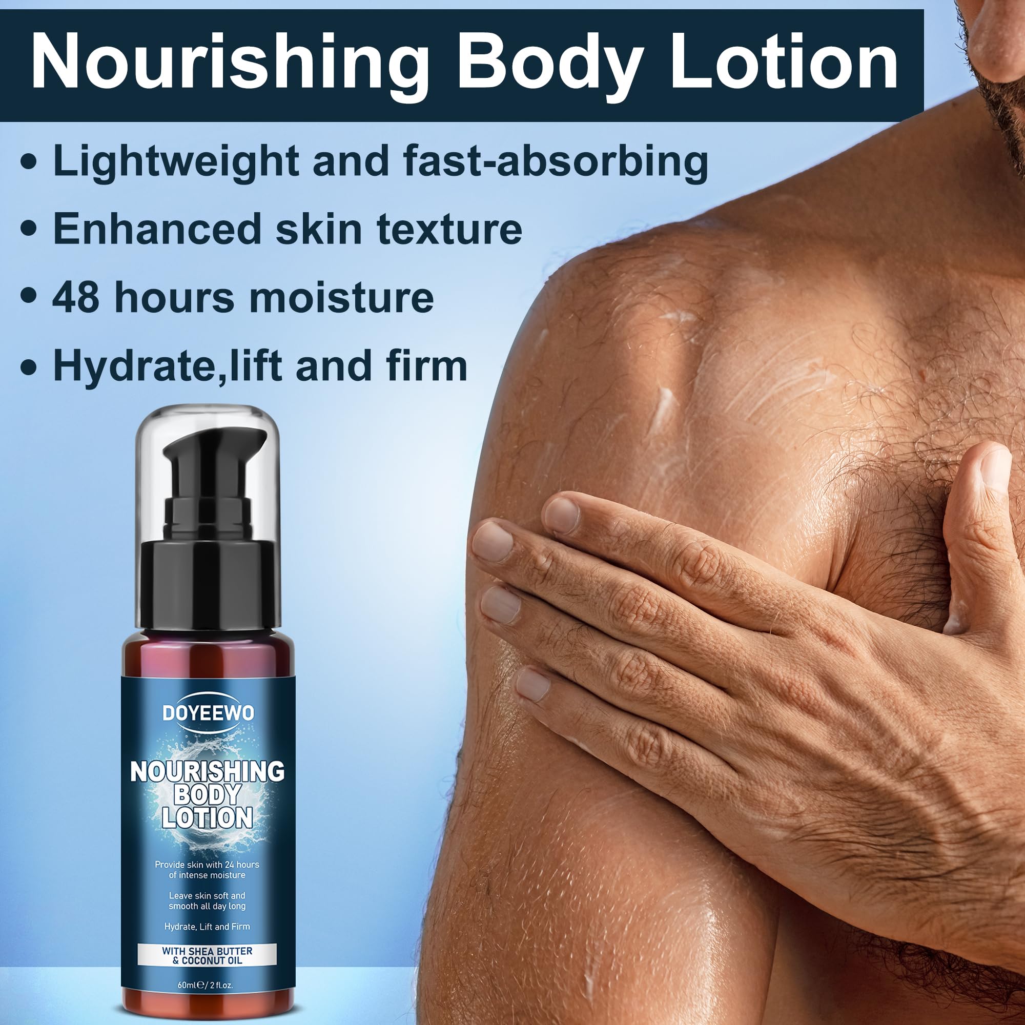DOYEEWO body lotion jar for 24-hour moisture and soft skin