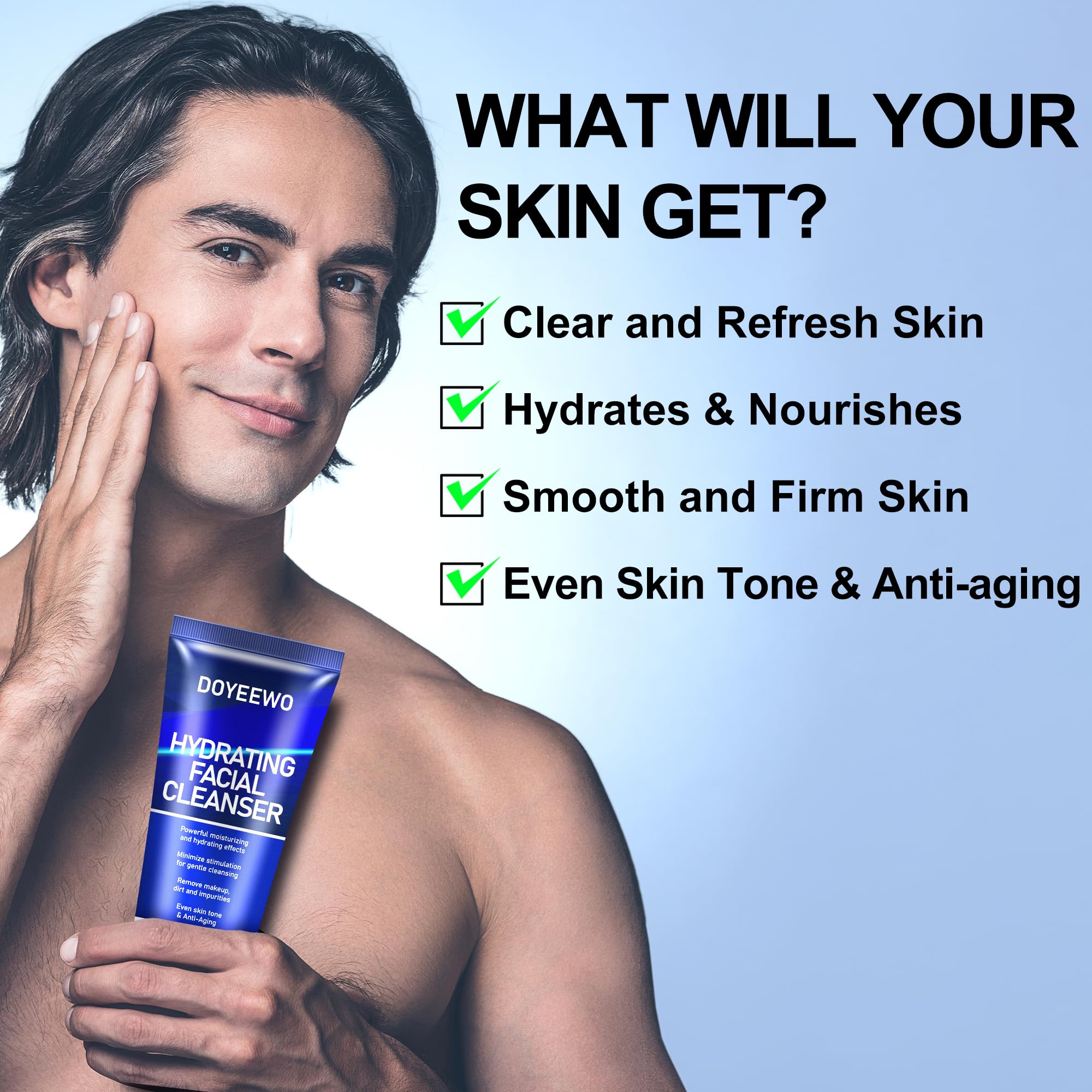 DOYEEWO eye cream tube nourishes delicate under-eye skin and helps reduce signs of fatigue.
