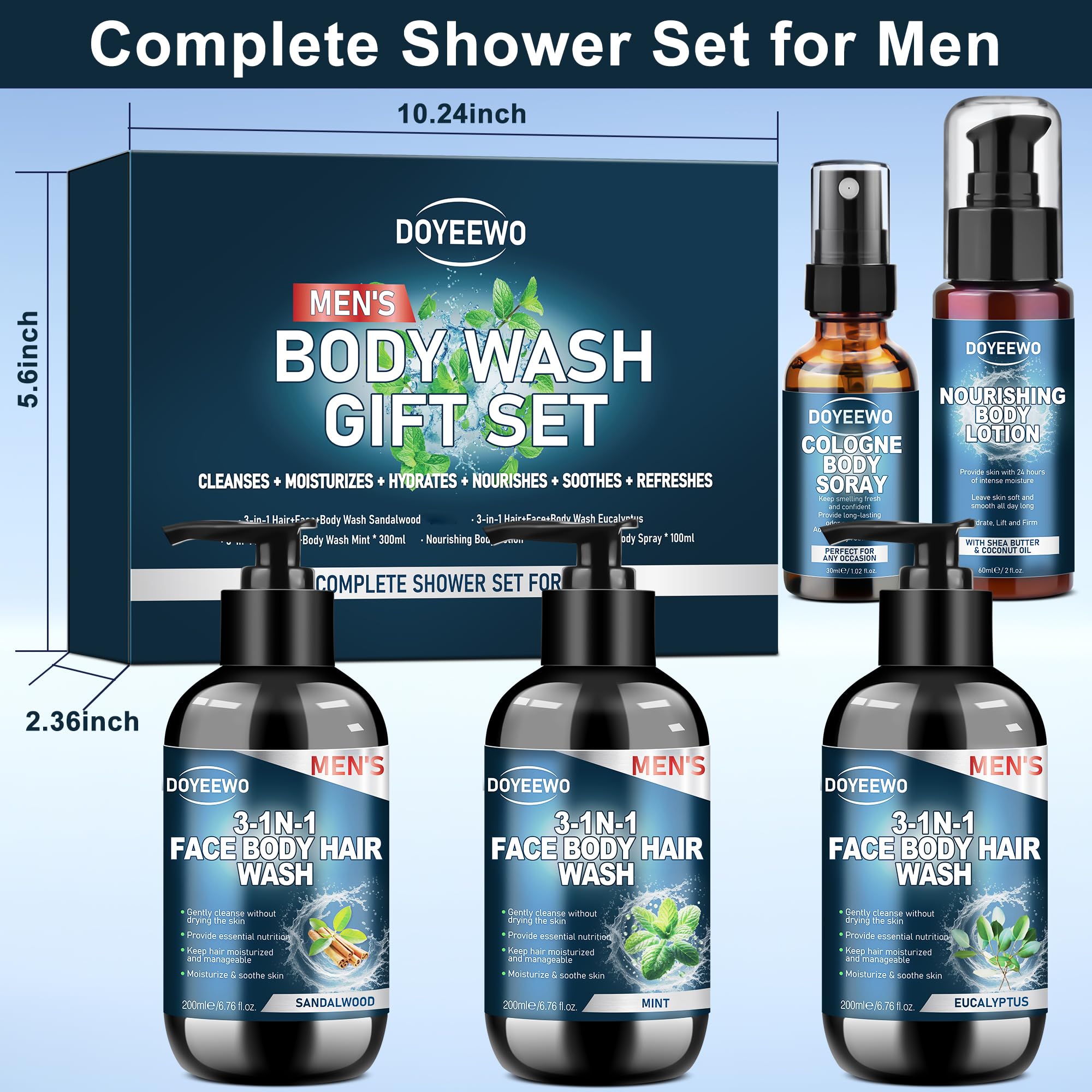 DOYEEWO ingredients with aloe and glycerin for gentle nourishment