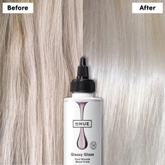 dpHUE Glossy Glaze application mid-lengths demonstrates even coverage from mid-lengths to ends.