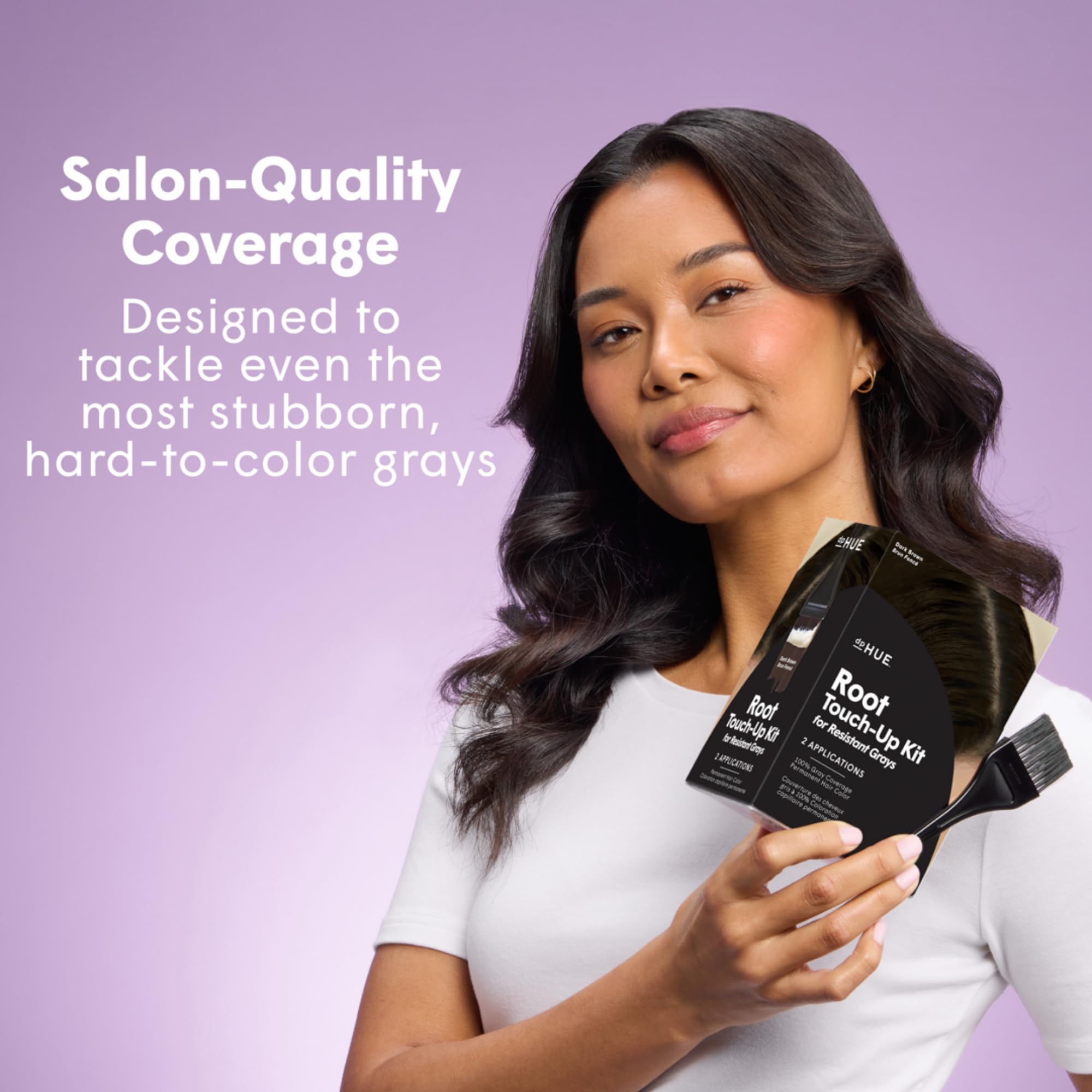 dpHUE Root Touch-Up Kit front label on packaging highlights the brand.