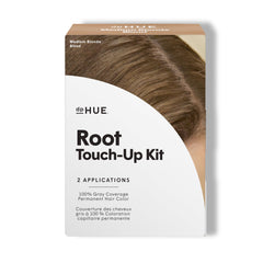 dpHUE Root Touch-Up Kit box workstation demonstrates easy at home touch ups between salon visits