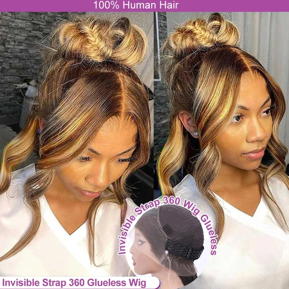 DPEFWYG 28-inch wig with drawstring cap ensures quick, secure fit.