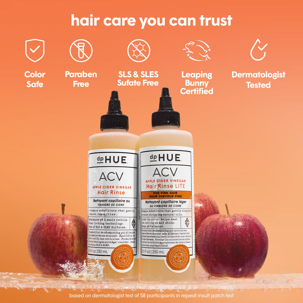 dpHUE Apple Cider Vinegar Hair Rinse on braided hair shows enhanced strength and shine.