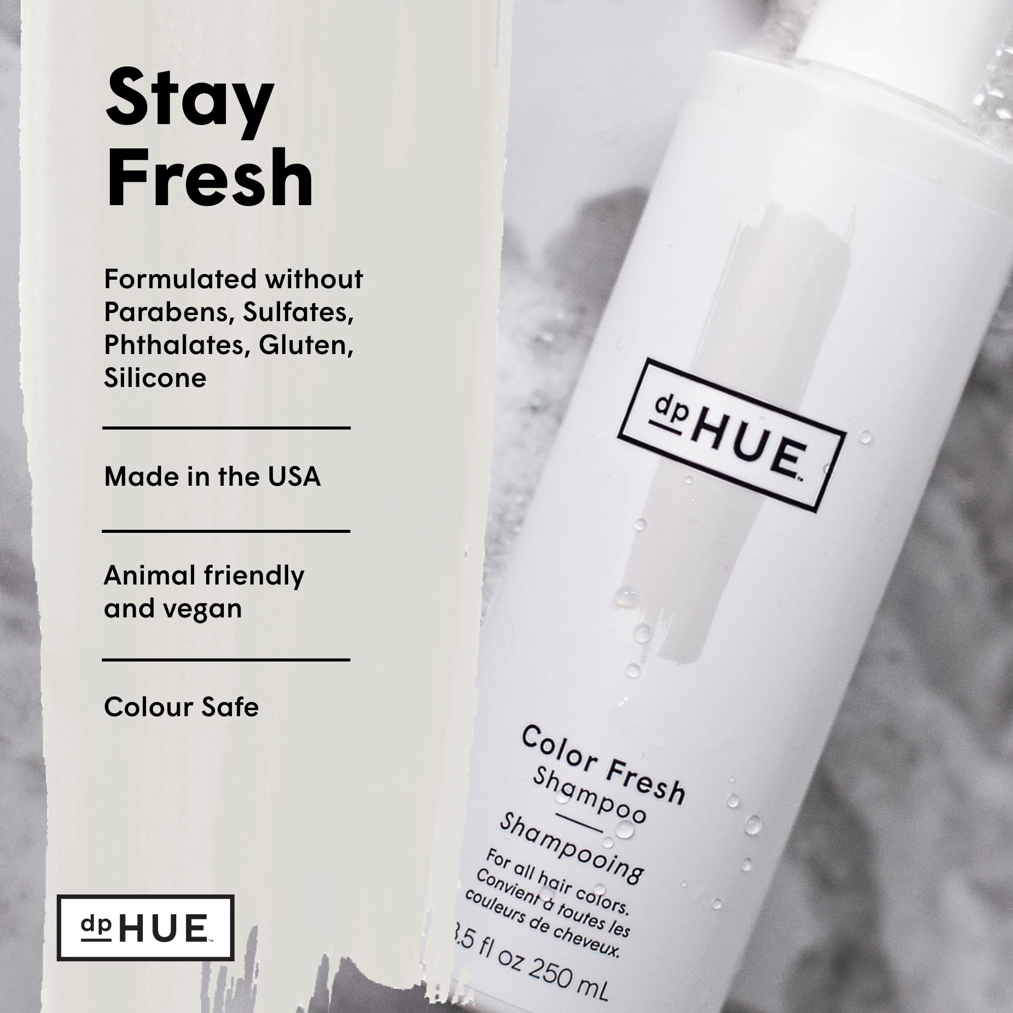 dpHUE Color Fresh Shampoo kumquat ingredient highlighted for shine and color protection