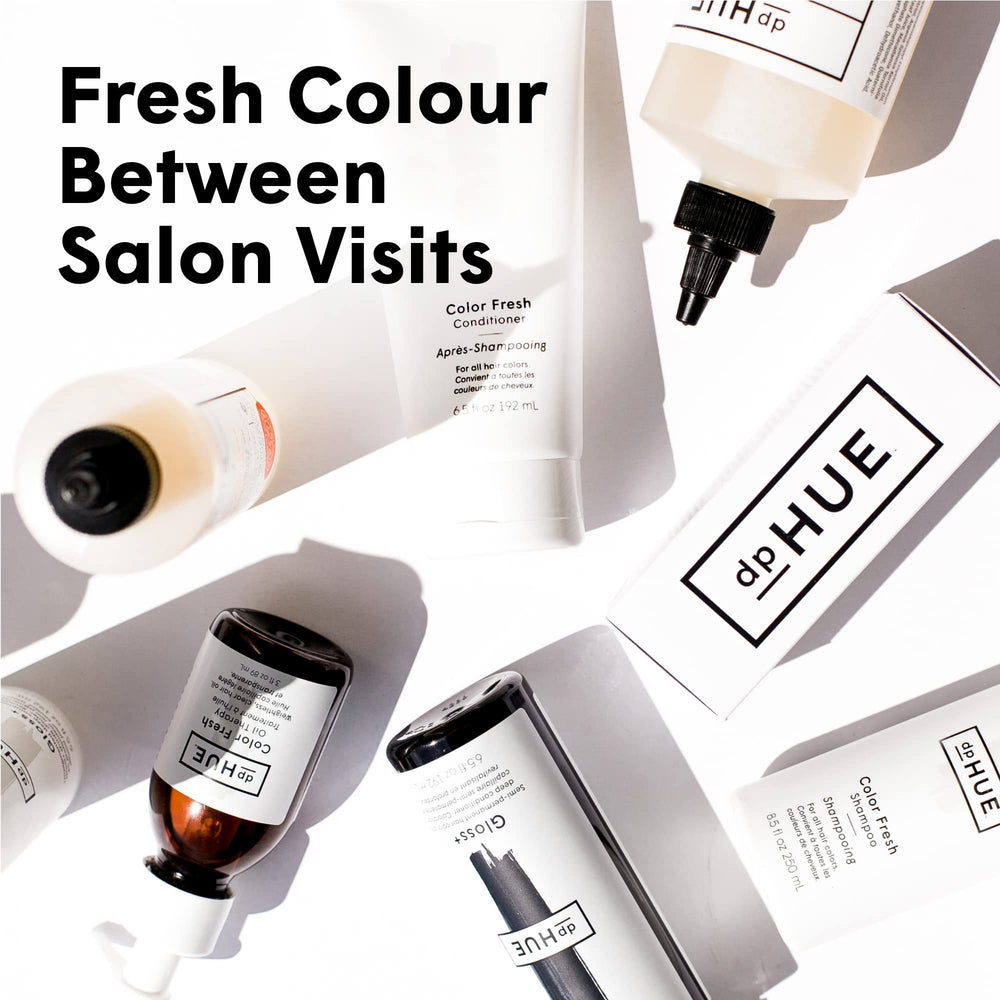 dpHUE Color Fresh Shampoo vegan USA-made label signifying cruelty-free production