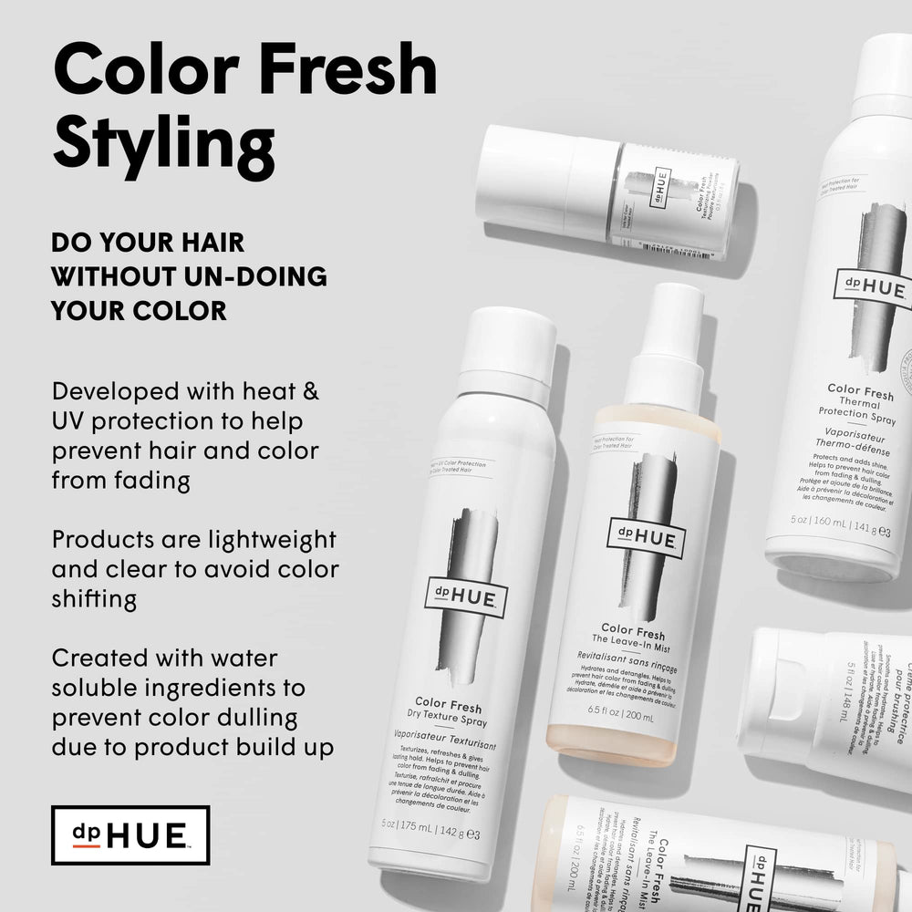 dpHUE Color Fresh Thermal Protection Spray being used on all hair types.