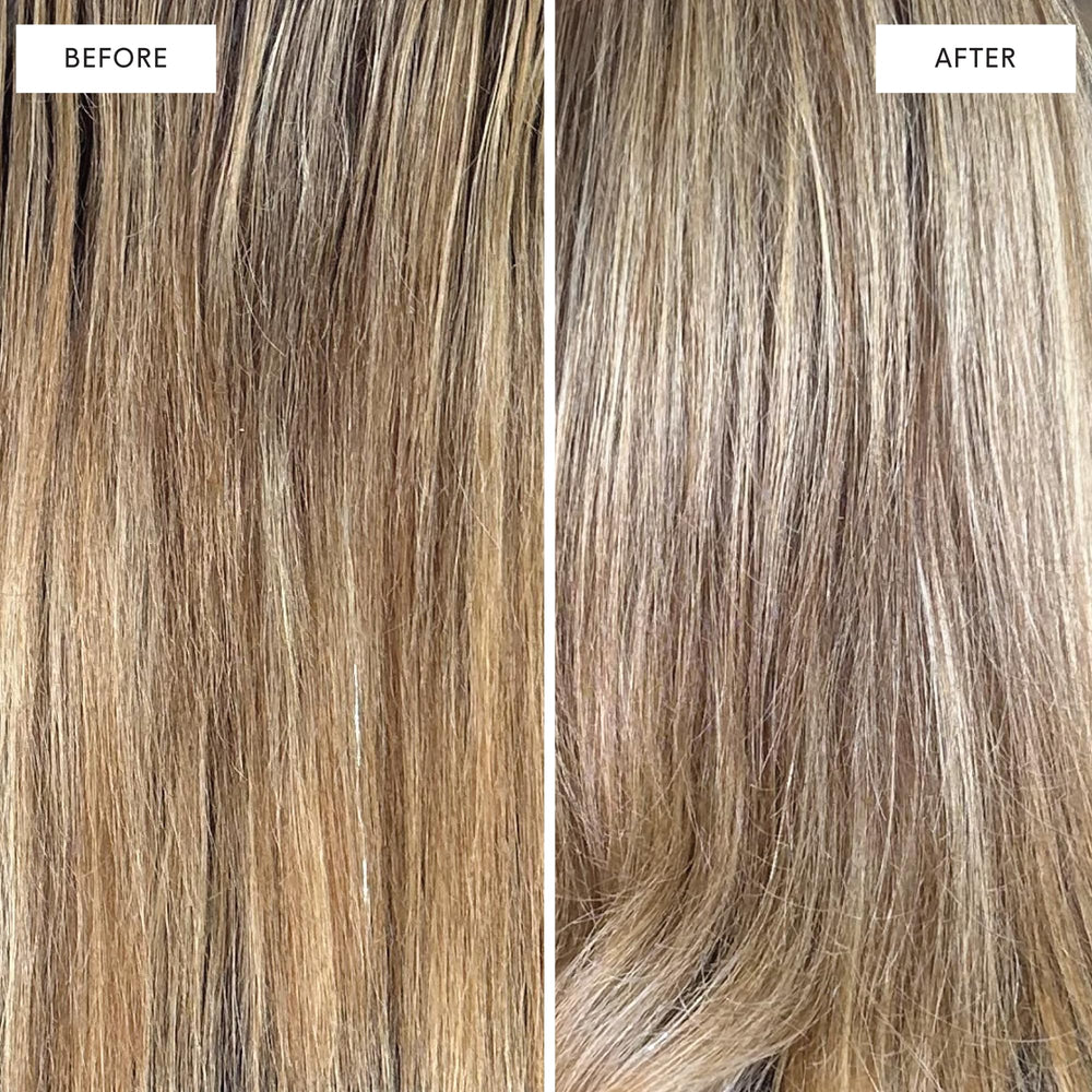 dpHUE Cool Blonde Shampoo close-up lather emphasizes gentle cleansing without sulfates.