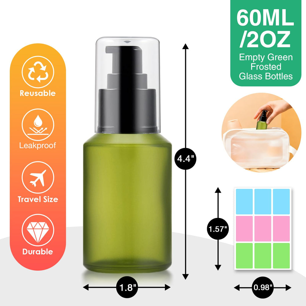 DPLASKA leak-proof lid on glass bottle prevents spills during travel.
