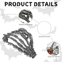 DPWCVM 4Pack claw clips skull hair clip with statement design