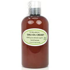 Dr Adorable Creamy Emu Oil bottle closeup demonstrates deep hydration for dry skin