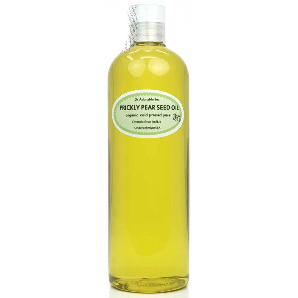 Dr Adorable prickly pear seed oil bottle showing pure hydration.