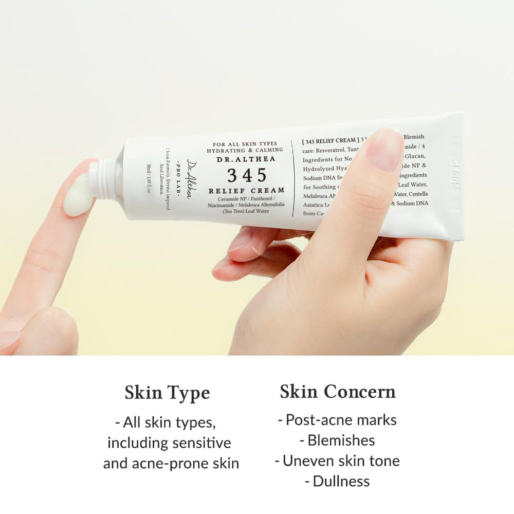 Dr.Althea 345 Relief Cream Niacinamide focus suggesting even skin tone support