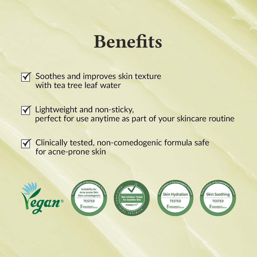 Dr.Althea 345 Relief Cream Tea Tree Water detail for gentle soothing care