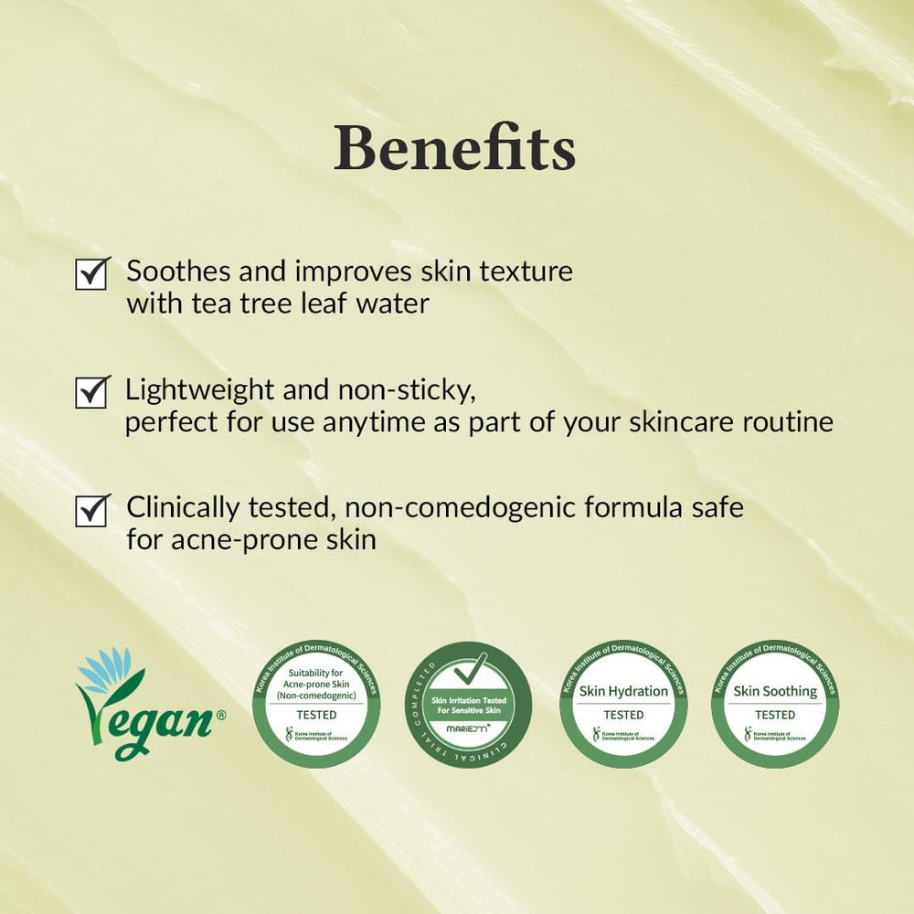 Dr.Althea 345 Relief Cream Tea Tree Water detail for gentle soothing care