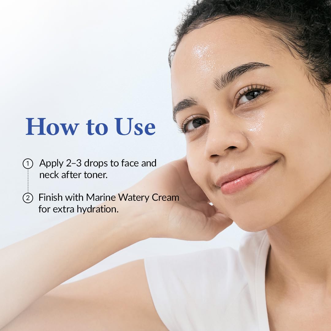 Natural blue color of Dr.Althea Aqua Marine Deep Serum emphasizes vegan formulation