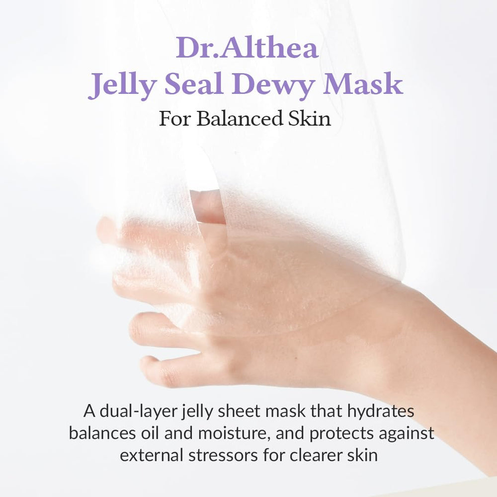 Dr.Althea Jelly Seal Dewy Mask soft gauze sheet boosts absorption and hydration.