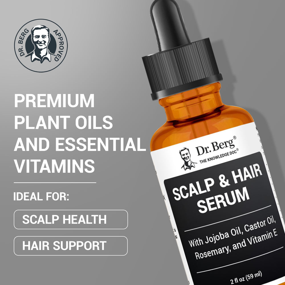 Dr Berg Scalp and Hair Serum applied to palm for easy distribution