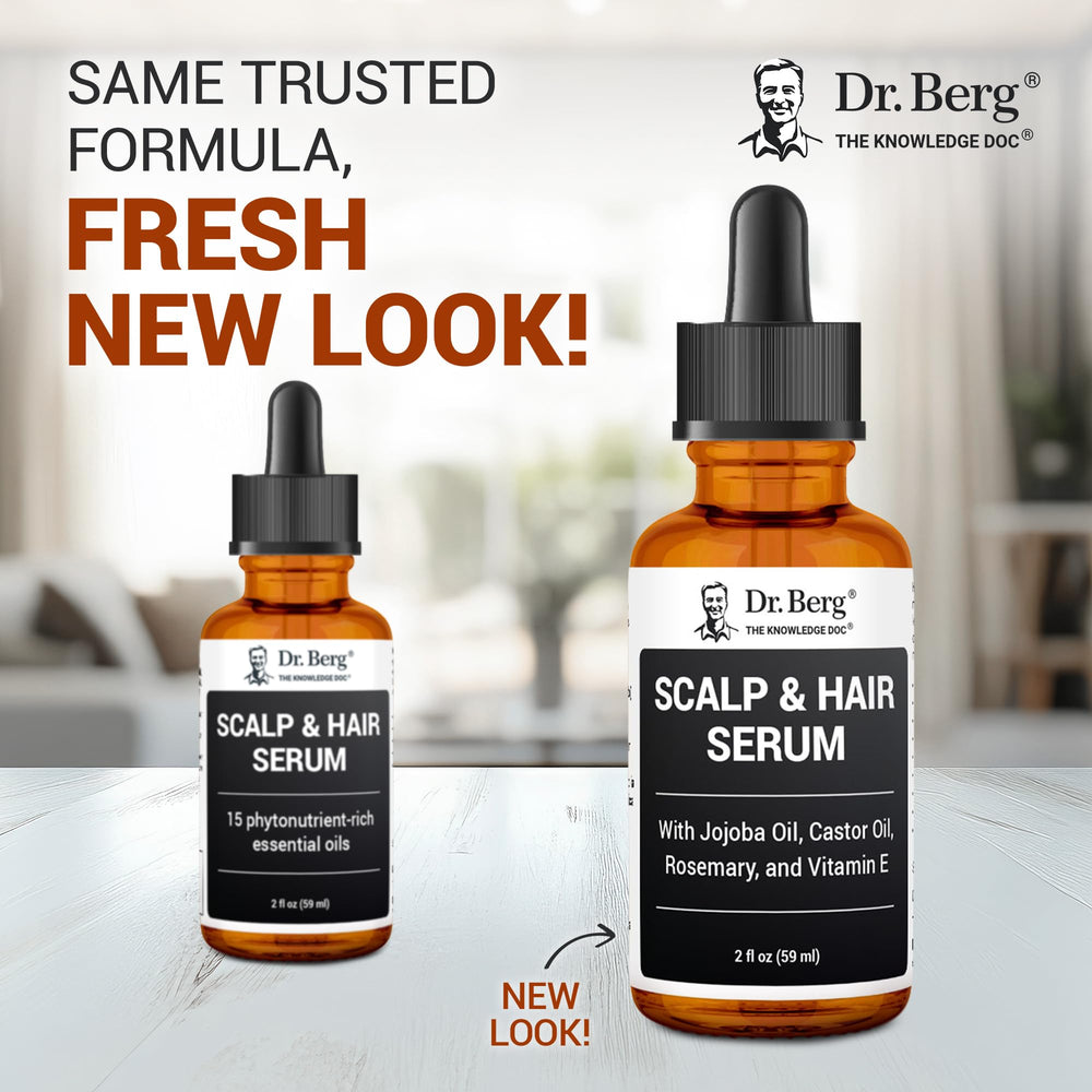 Dr Berg Scalp and Hair Serum ingredients collection shows nourishing plant oils