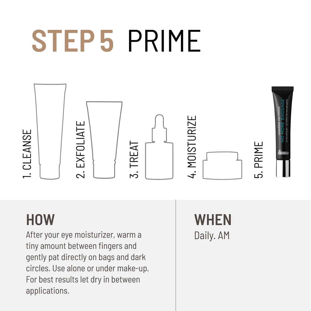 Dr. Brandt Needles No More dries in 3–5 minutes for makeup-ready skin.