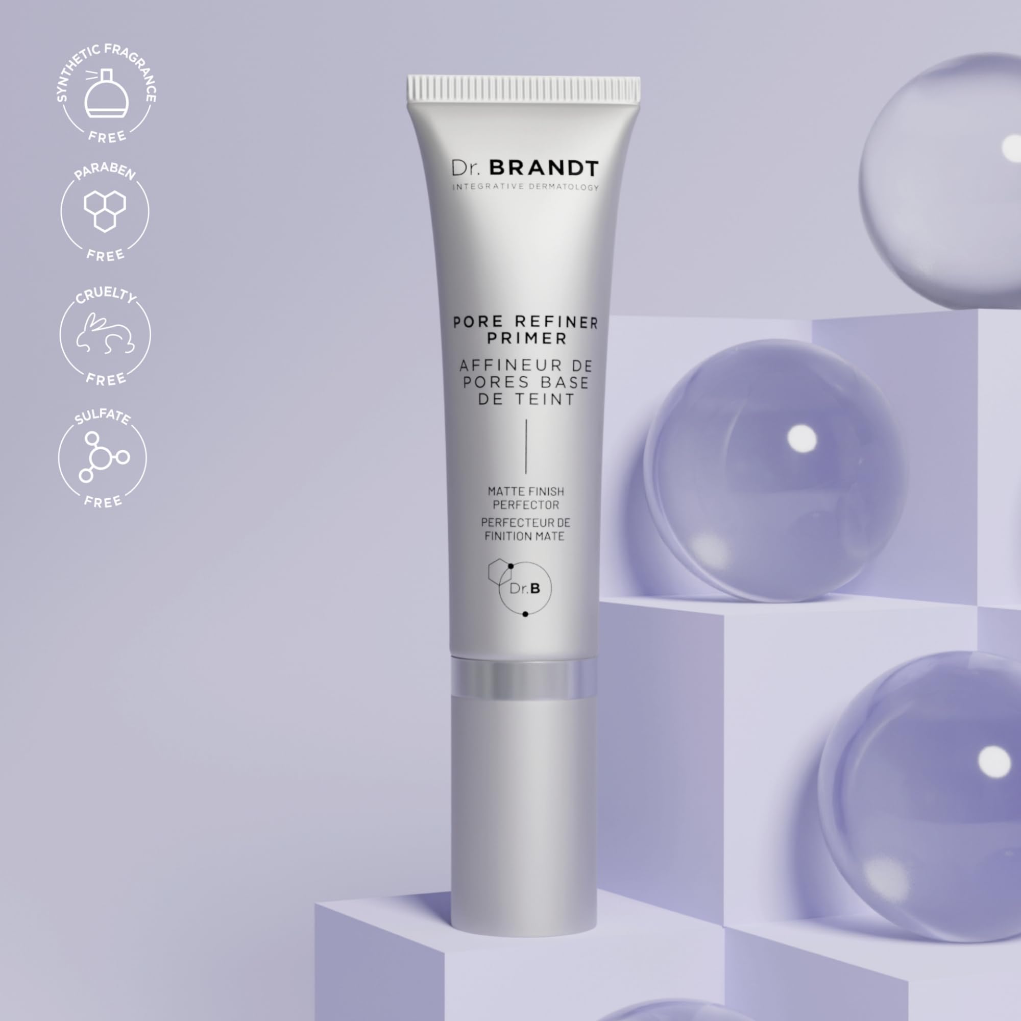 Dr. Brandt Pores No More ingredient highlights salicylic acid and red clover.