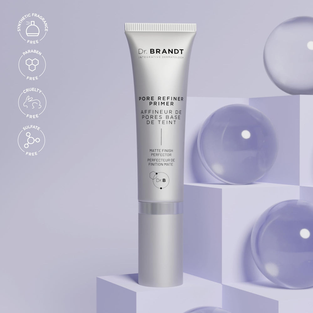 Dr. Brandt Pores No More ingredient highlights salicylic acid and red clover.