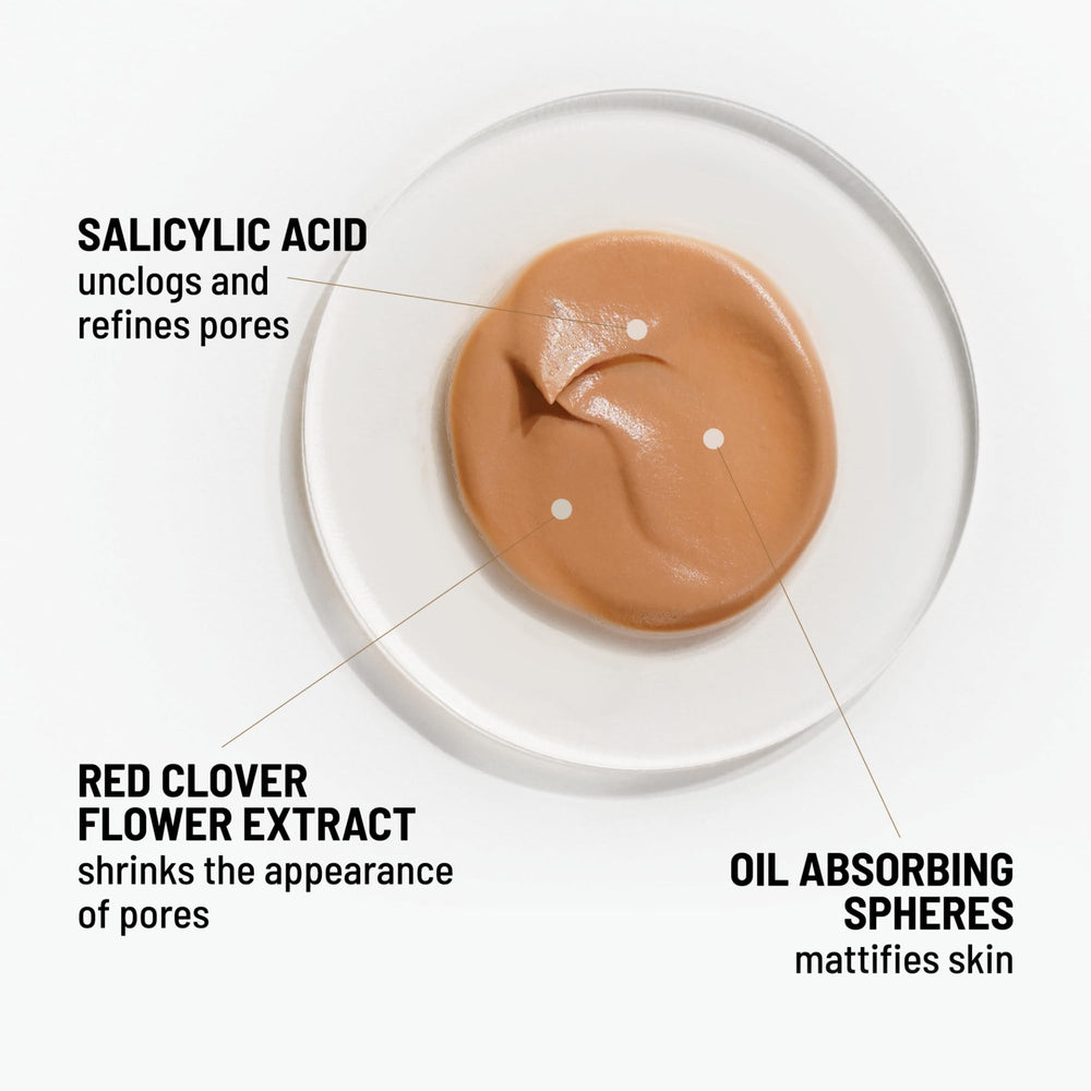 Dr. Brandt Pores No More demonstrates light diffusion for shine control.