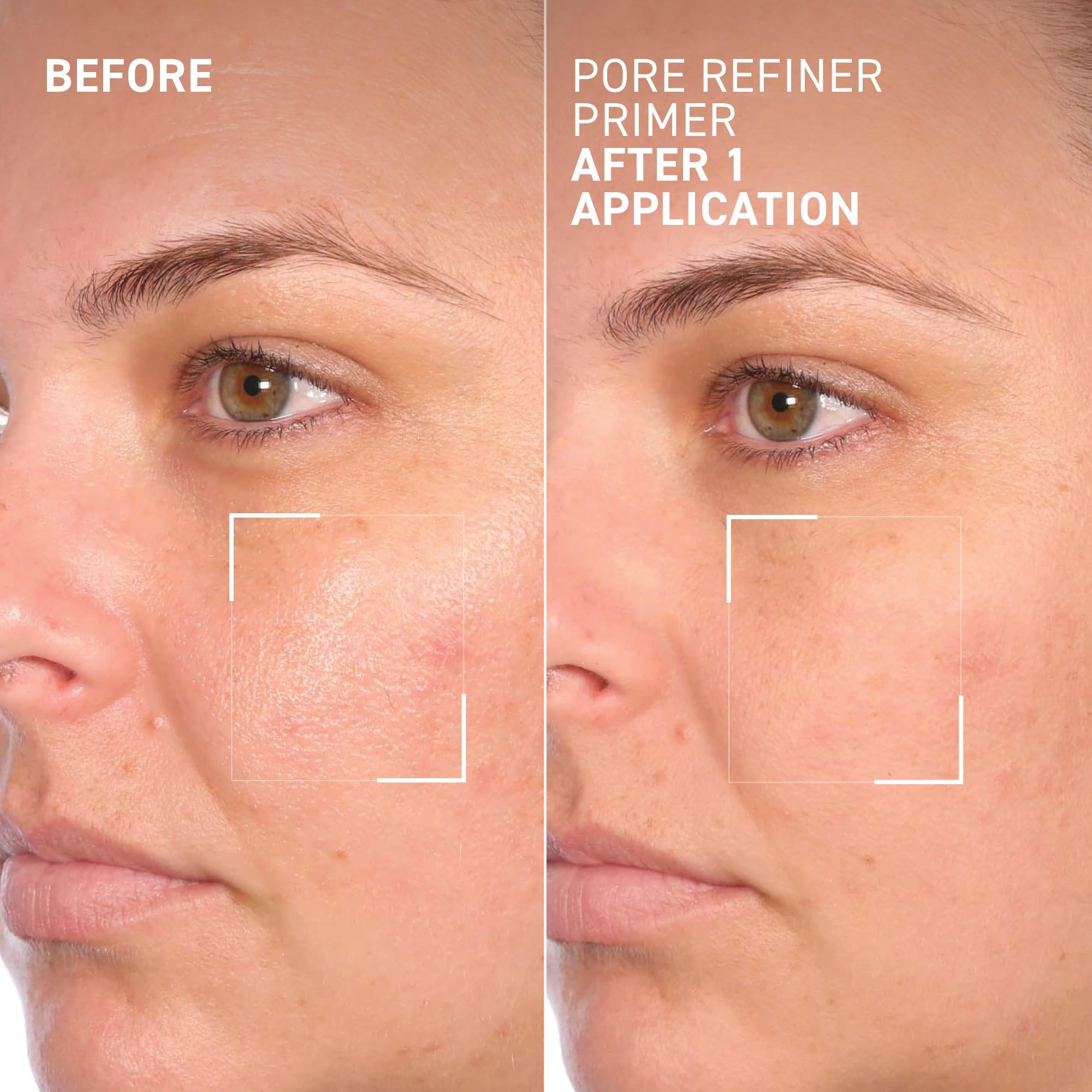 Oil absorption action scene with Dr. Brandt Pores No More primer.