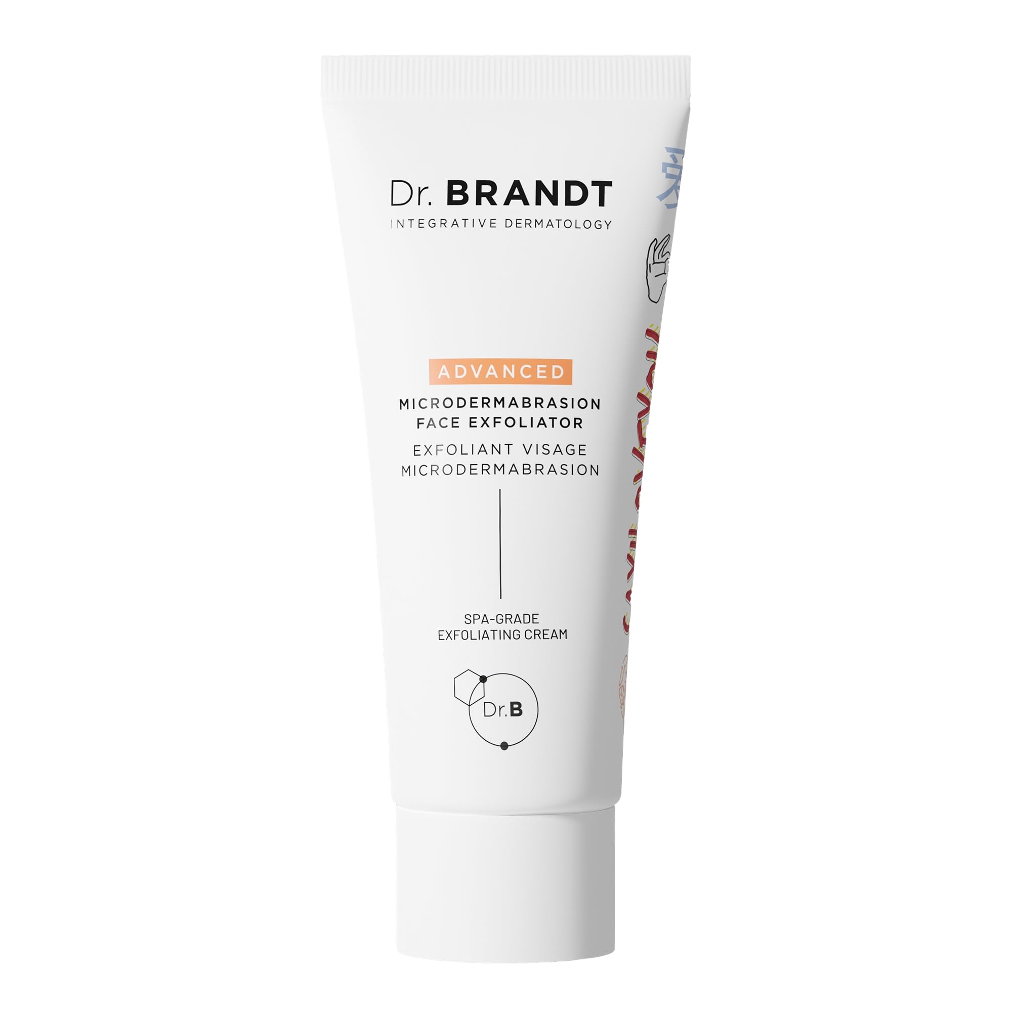 Dr. Brandt Skincare advanced microdermabrasion bottle ready for at-home exfoliation to refine texture.
