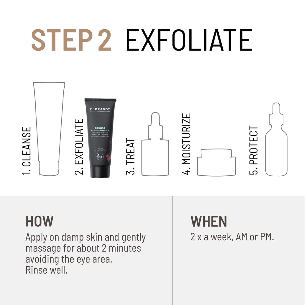 Exfoliator suitable for all skin types, including sensitive, by Dr. Brandt Skincare