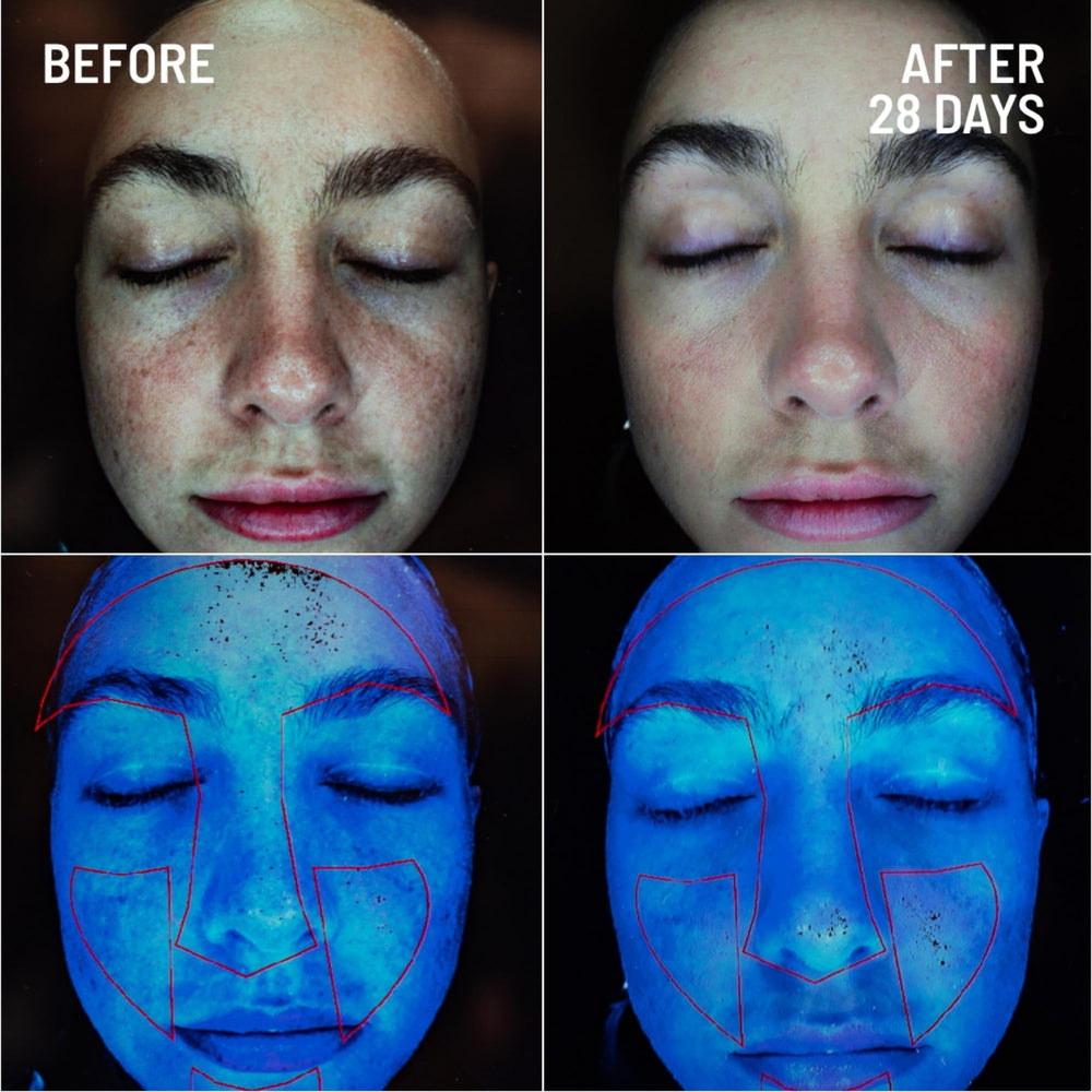 Application of Dr. Brandt exfoliator during a 1-2 minute massage for gentle renewal