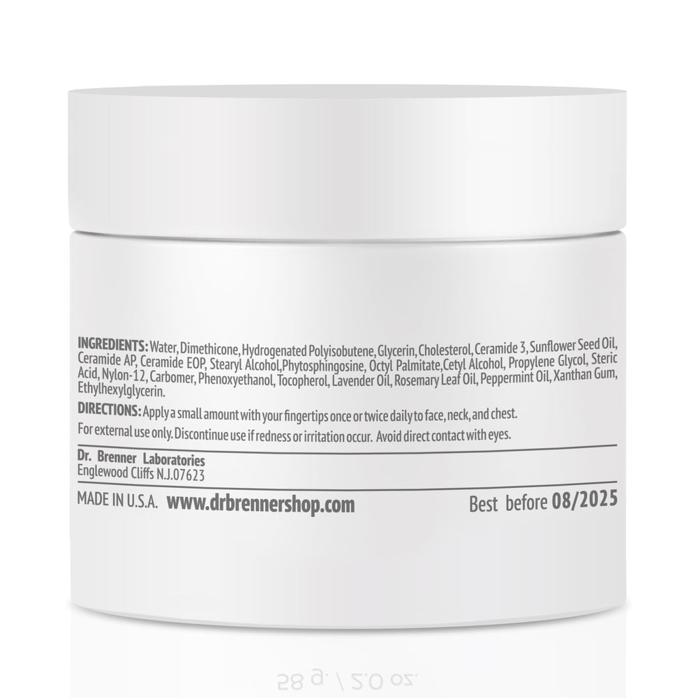 Dr. Brenner Triple Lipid Restore glow on skin suggests radiance and improved texture.
