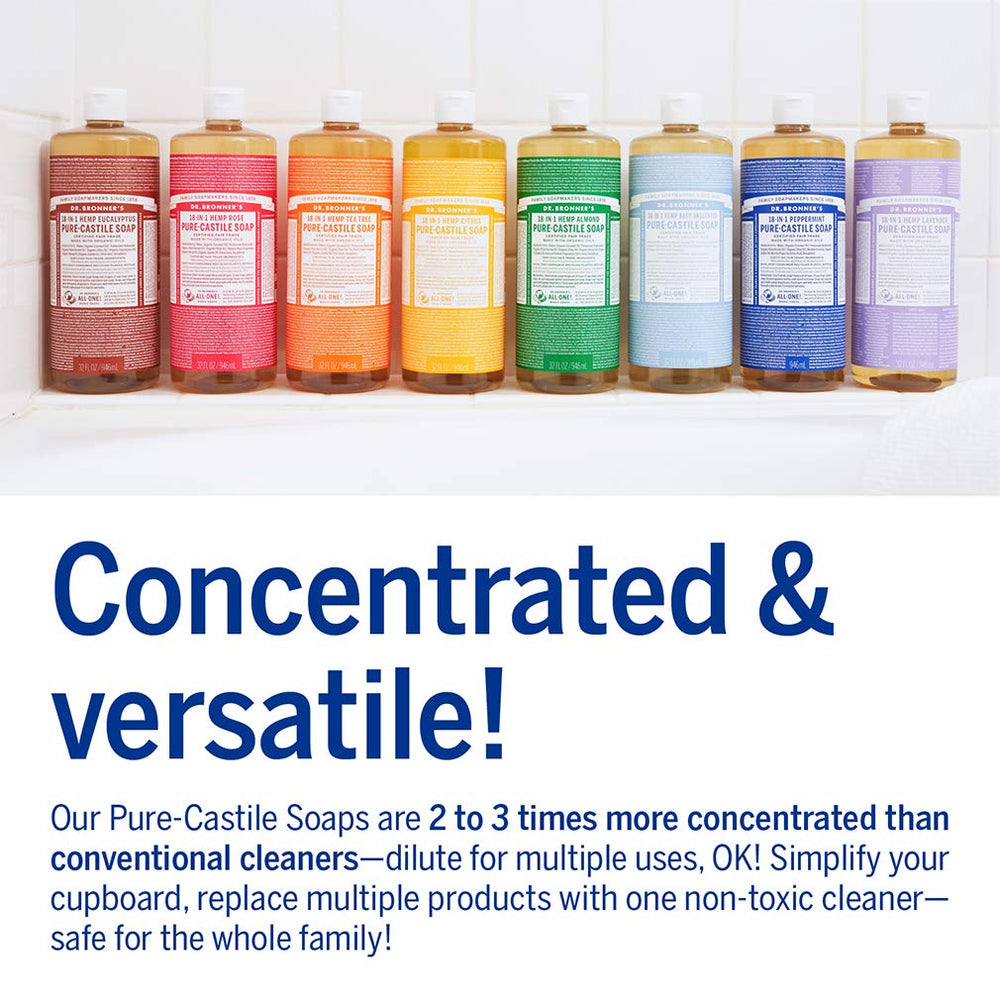 Dr. Bronner's 18-in-1 uses concept for body, hair, dishes and more