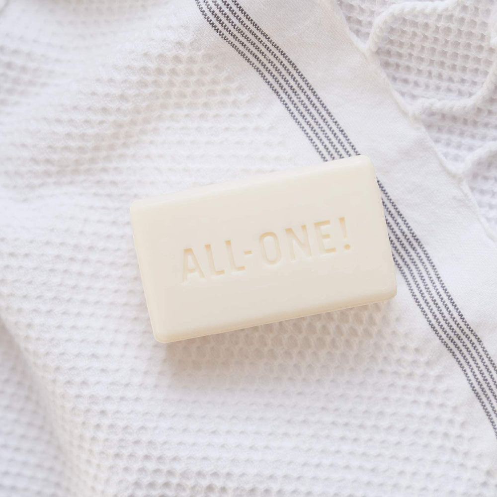 Dr. Bronner's peppermint bar soap provides invigoration and refreshing cleansing