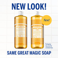 Dr. Bronner's Citrus Castile Soap lather shows thick foam for cleansing
