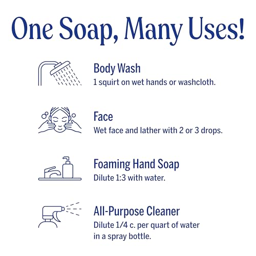 Dr. Bronner's concentrated formula ready to dilute for dishes or laundry