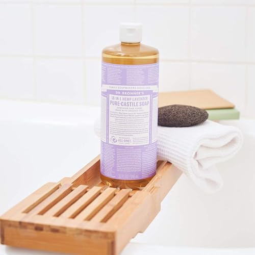 Dr. Bronner’s Lavender liquid allows easy dilution for multiple uses.