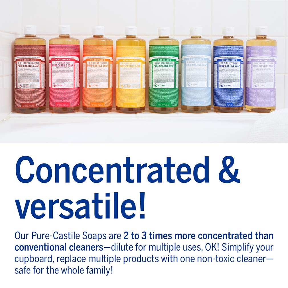 Dr. Bronner's citrus soap formula contains no synthetic detergents