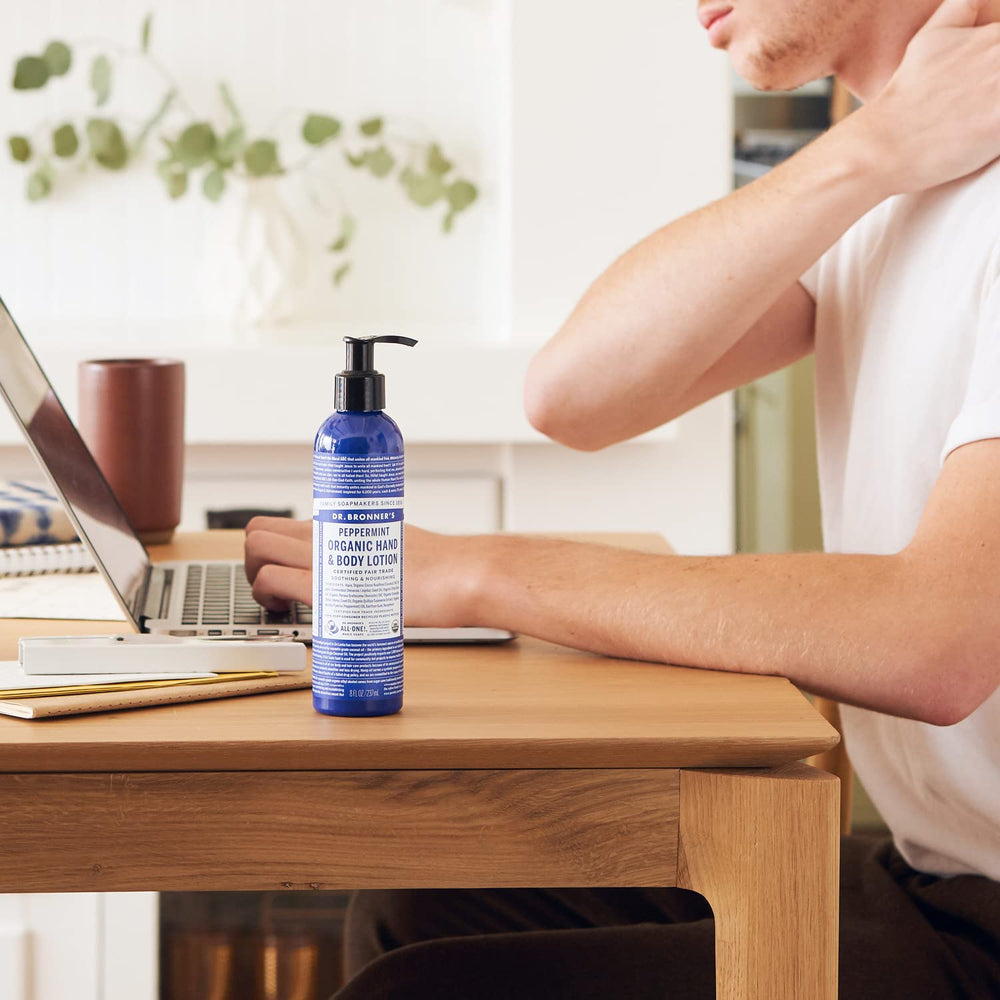 Dr. Bronner's Organic Oils ingredients highlight natural nourishment and vegan care.