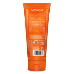 Dr. Bronner's Organic Shaving Soap Tea Tree label highlights organic and fair trade ingredients.