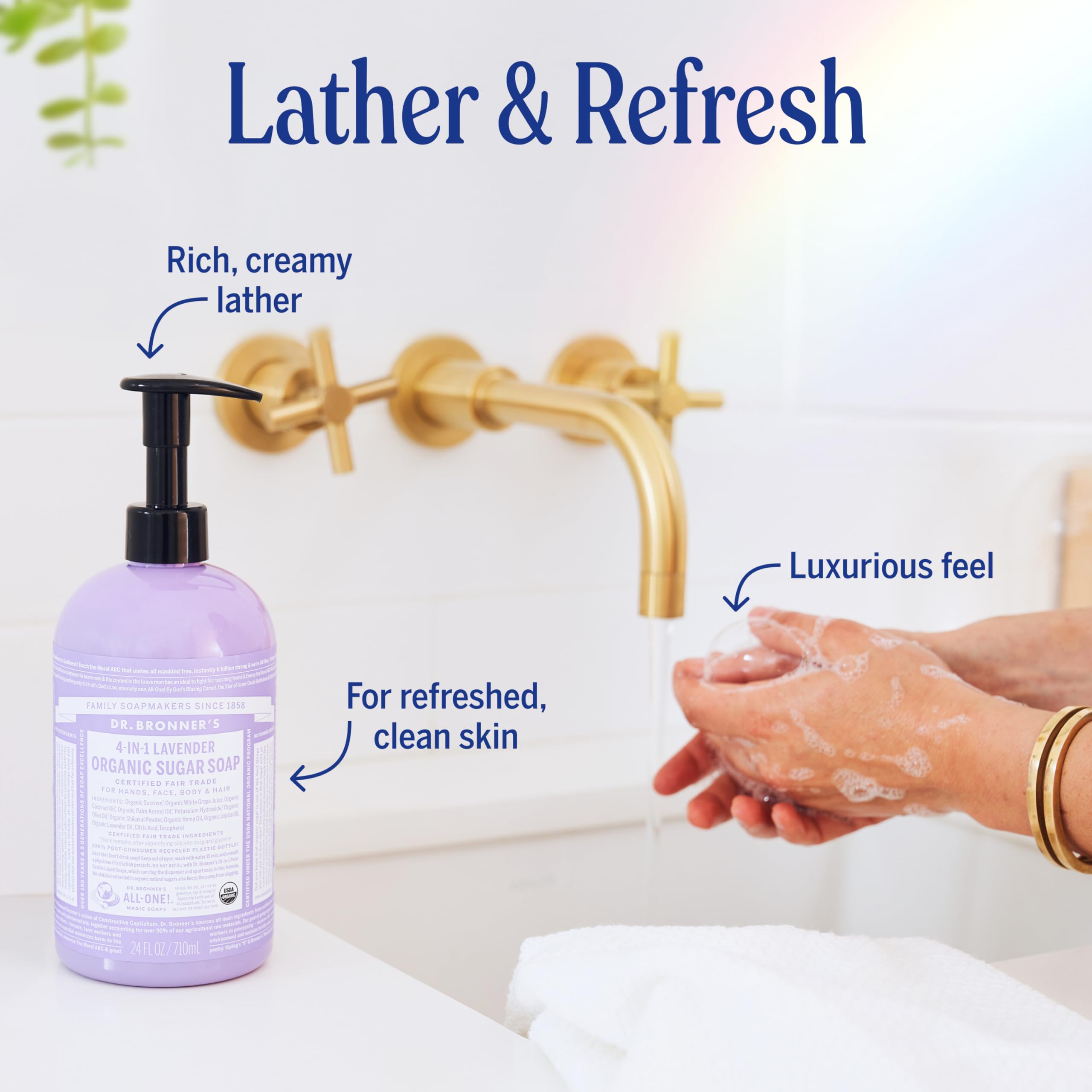 Dr. Bronner's organic sugar ingredients highlight ethical sourcing and nourishment