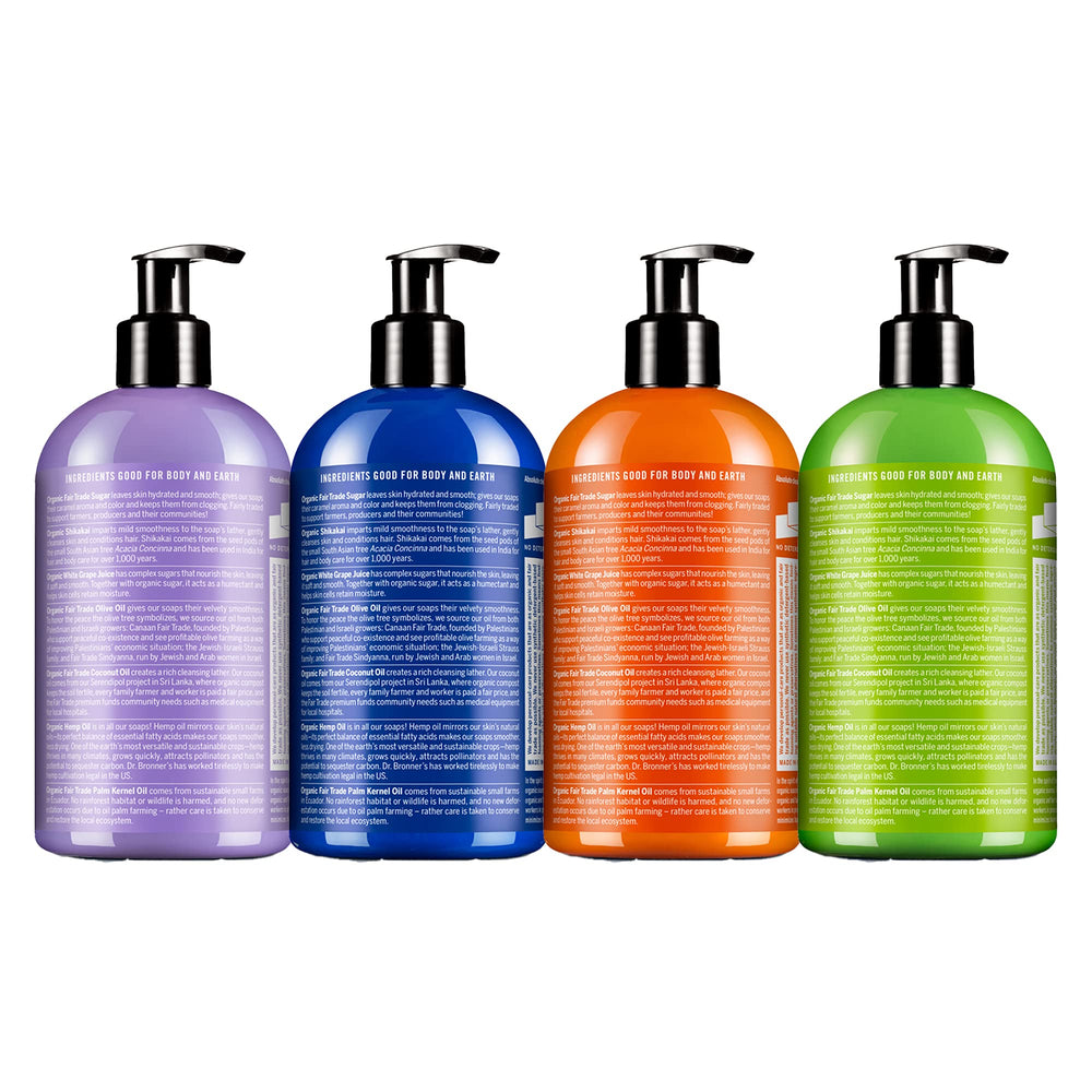 Dr. Bronner's Organic Sugar Soap Tea Tree foamy cleanse supports skin clarity and freshness