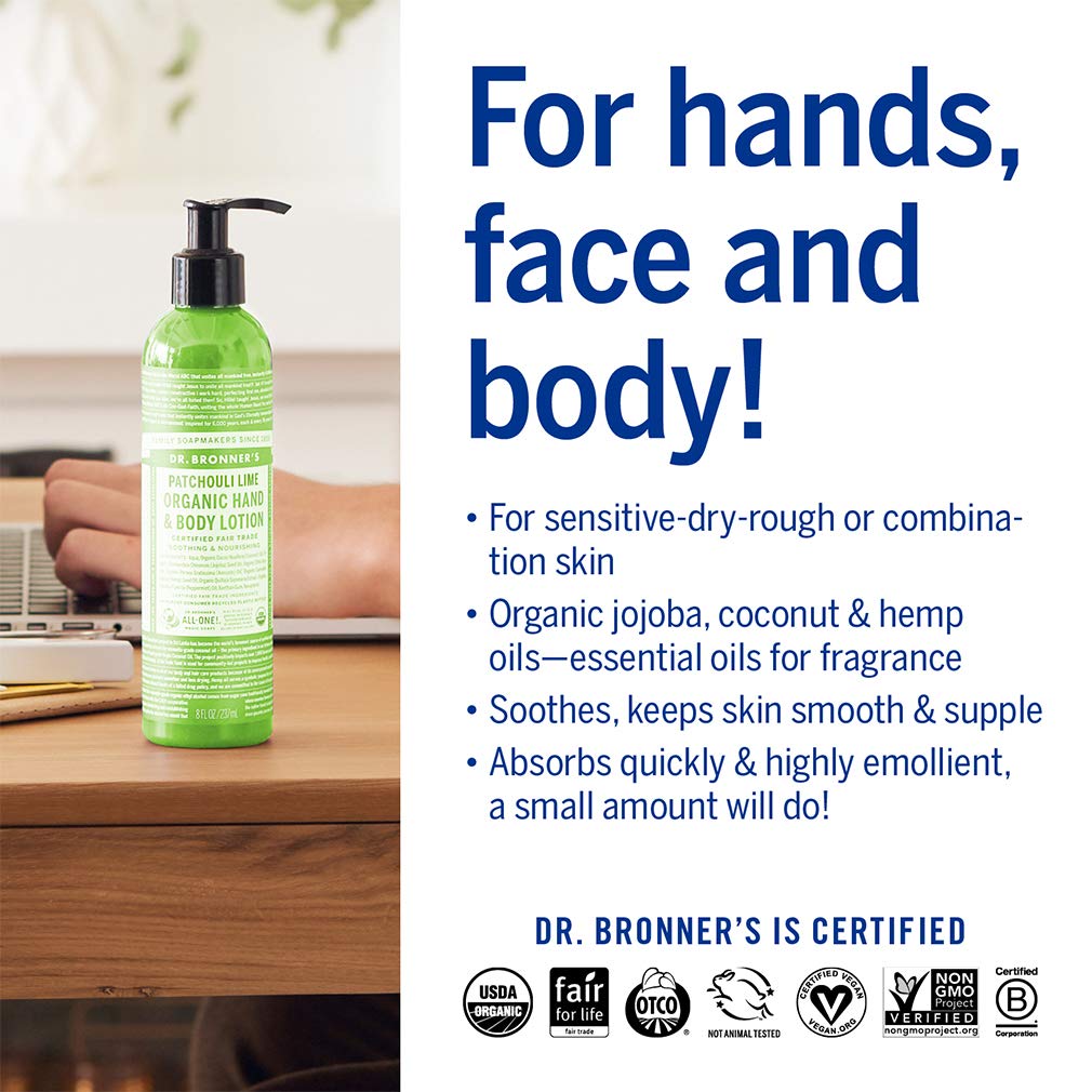 Body care shot of lotion used after shower for quick absorption
