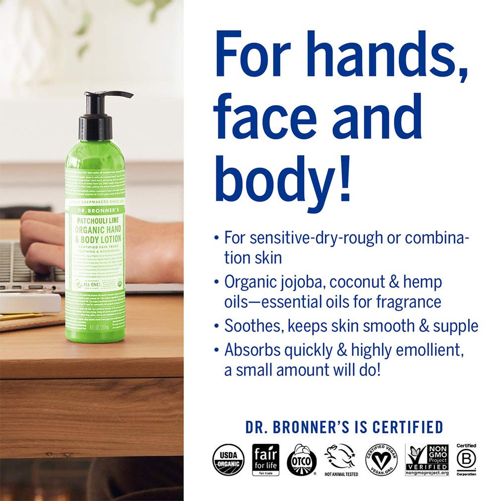 Body care shot of lotion used after shower for quick absorption