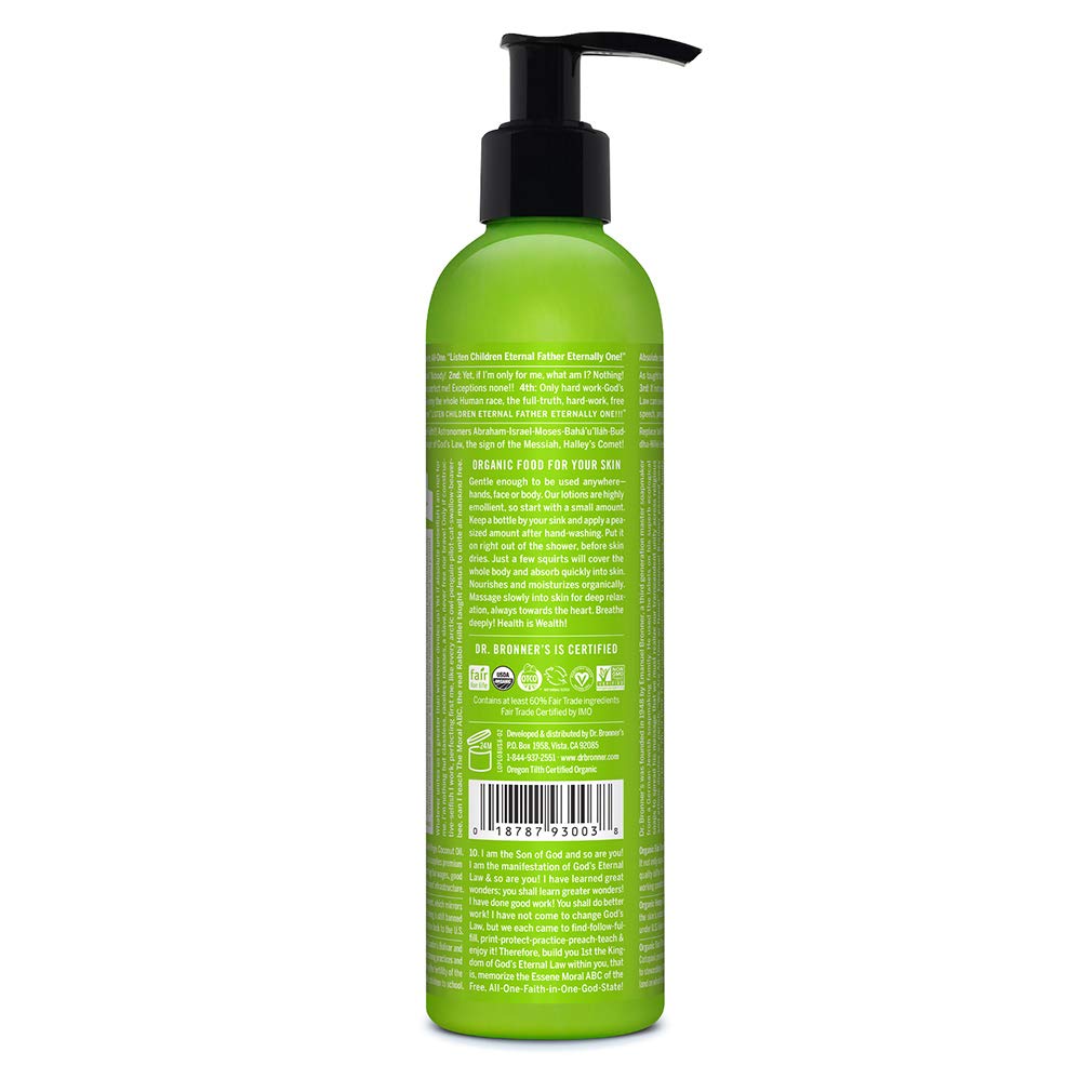 Dr. Bronner's Patchouli Lime Lotion fragrance closeup highlights natural essential oils