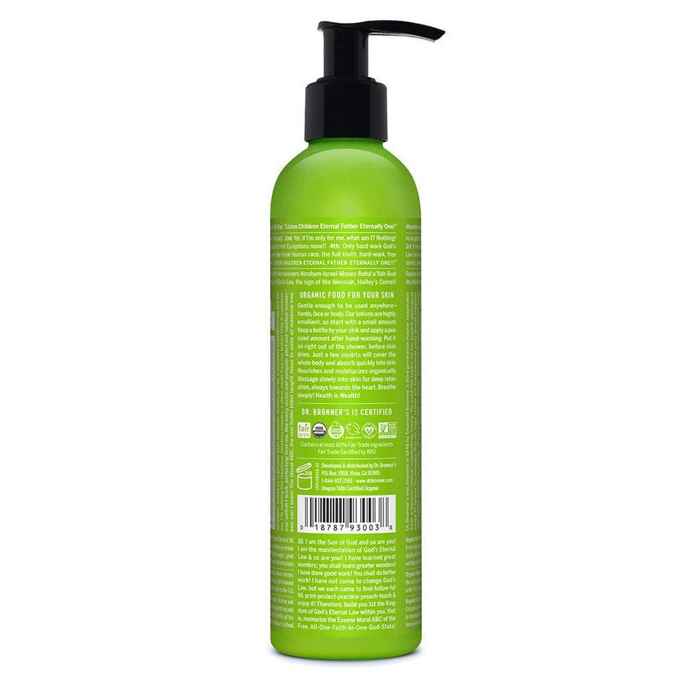 Dr. Bronner's Patchouli Lime Lotion fragrance closeup highlights natural essential oils